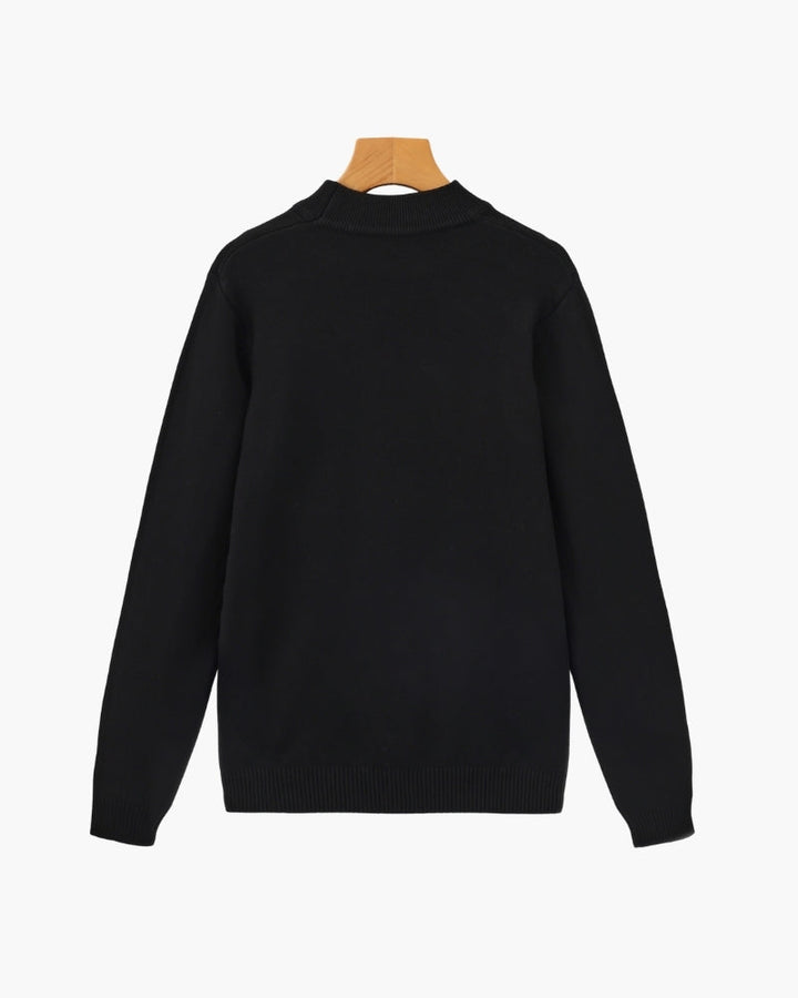 Men's Ribbed Mock Neck Sweater