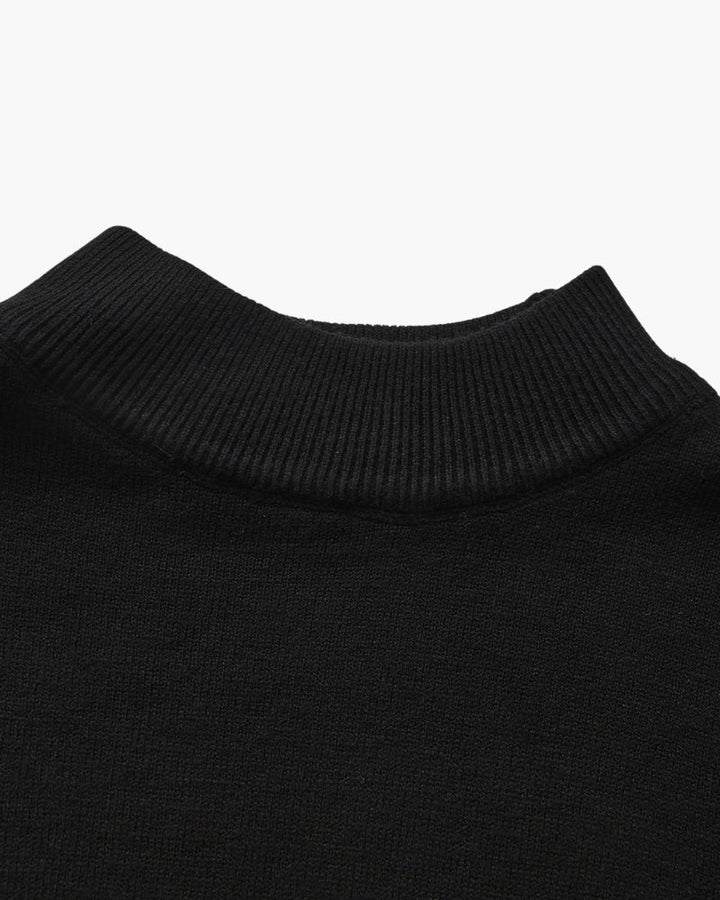 Men's Ribbed Mock Neck Sweater