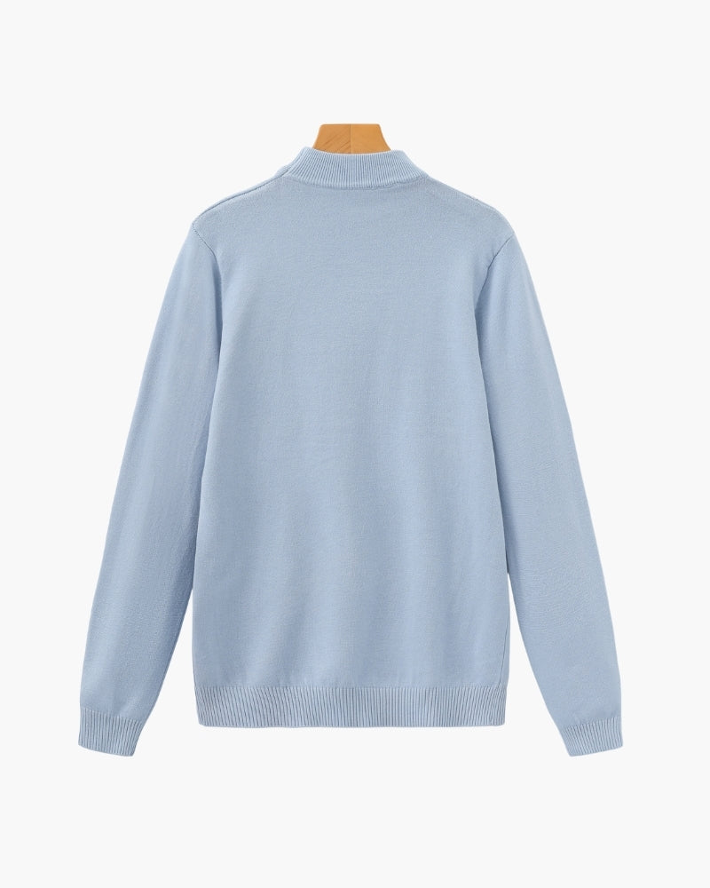 Men's Ribbed Mock Neck Sweater