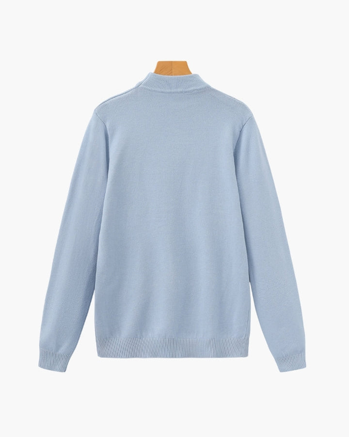 Men's Ribbed Mock Neck Sweater