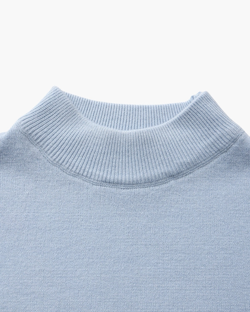 Men's Ribbed Mock Neck Sweater