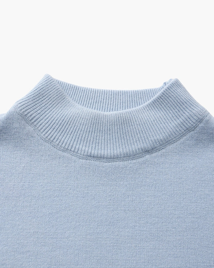 Men's Ribbed Mock Neck Sweater