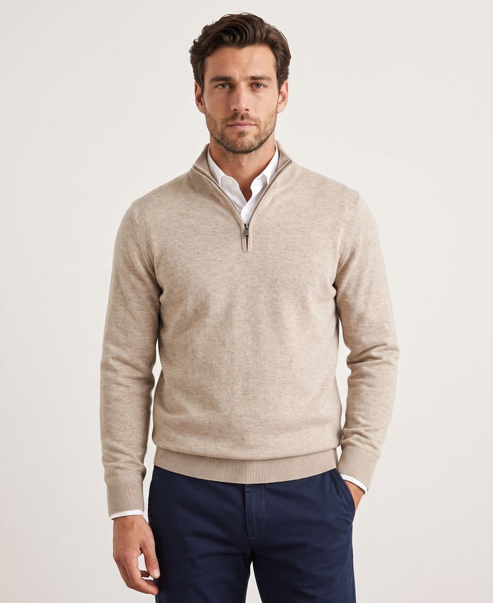 Men's Merino Quarter-Zip Jumper in a Soft Knit - photo 4