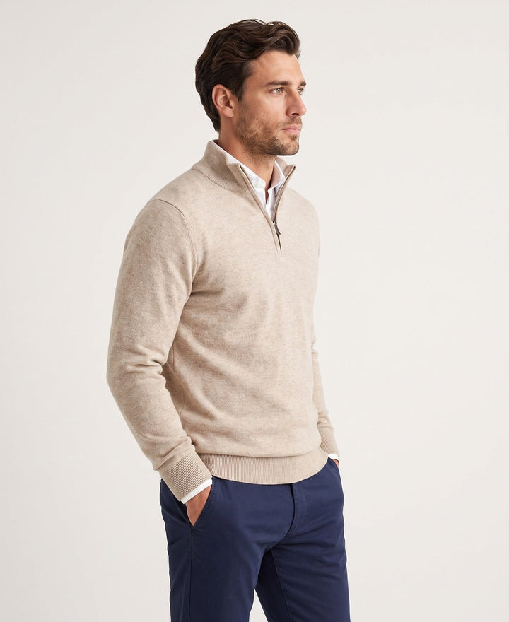 Men's Merino Quarter-Zip Jumper in a Soft Knit - photo 5