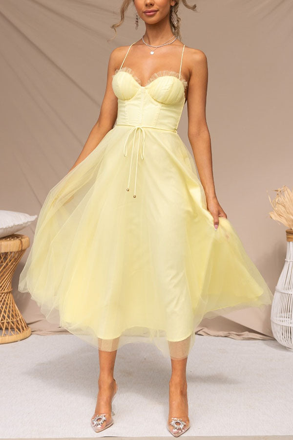 Agatha - Sleeveless Flowy Silhouette Maxi Dress