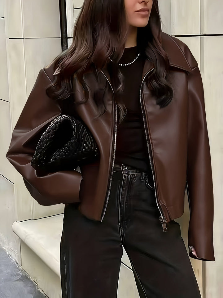 Women's Boxy Jacket with Elasticated Hem