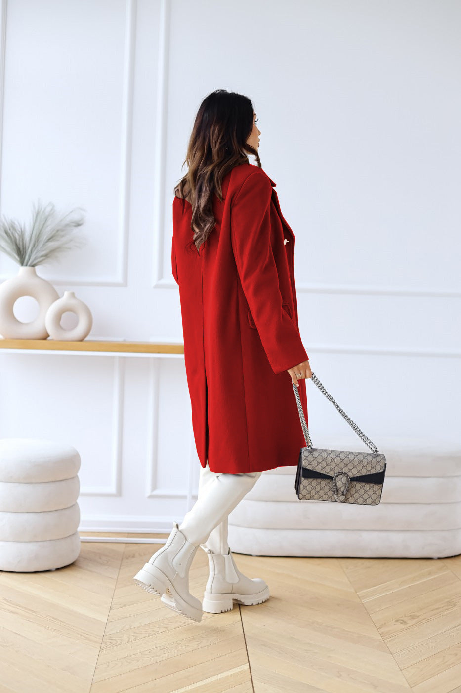 Fran - Women's Double Breasted Long Winter Coat - photo 16