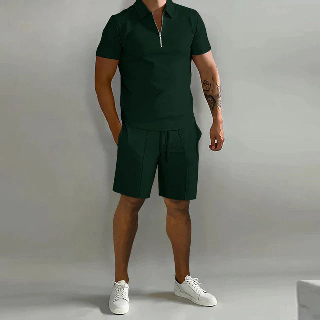 Pánský set polokošile a kraťasů ve stejném designu