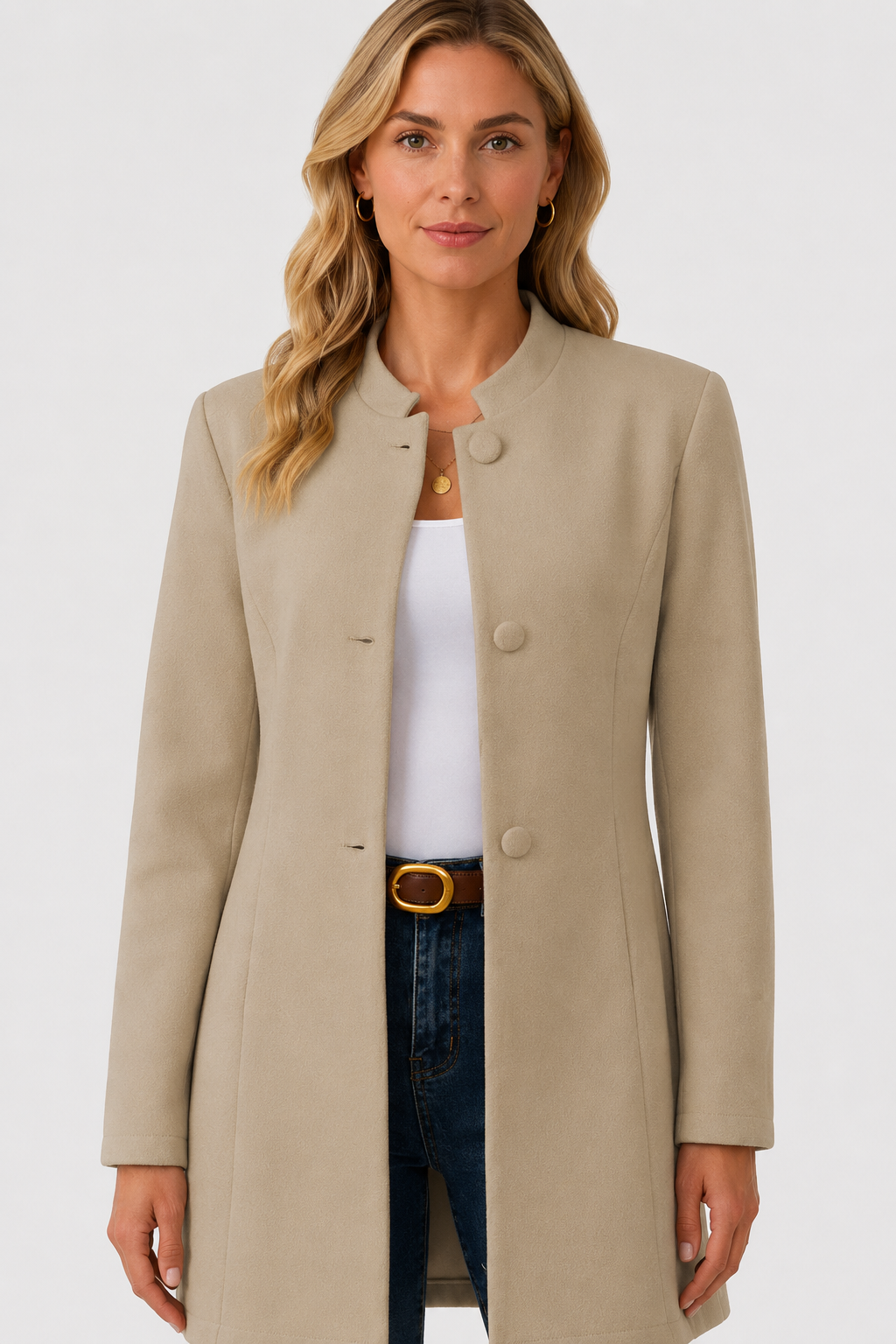 Women's Hallie Wool Like Coat - Khaki