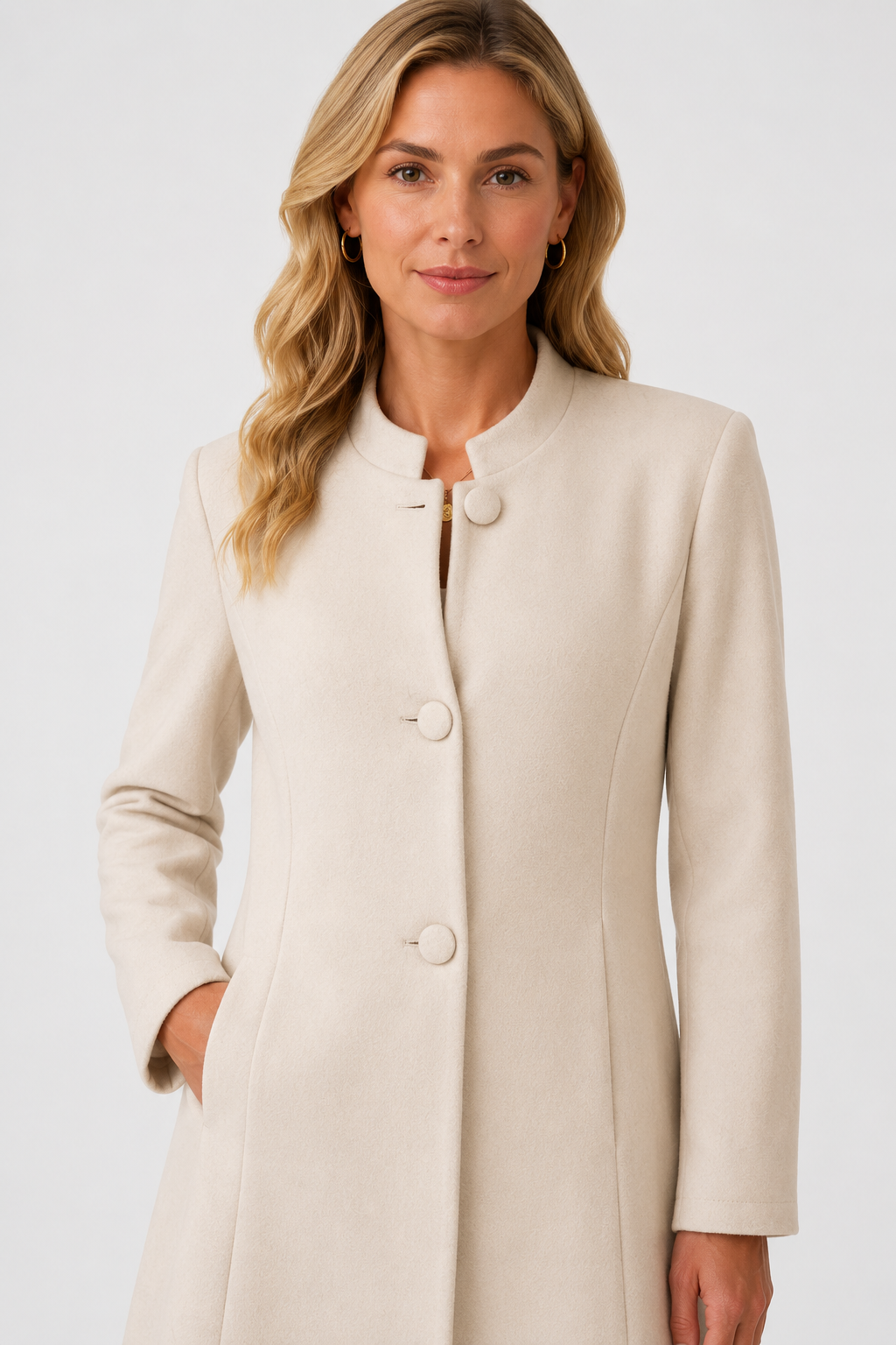 Women's Hallie Wool Like Coat - Apricot
