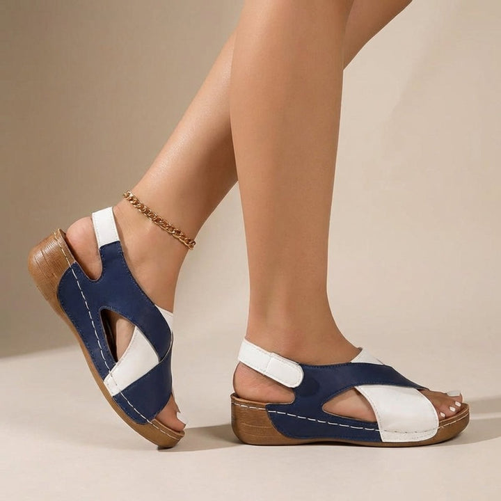 Harper - Women's Orthopedic Criss-Cross Wedge Sandals - photo 3