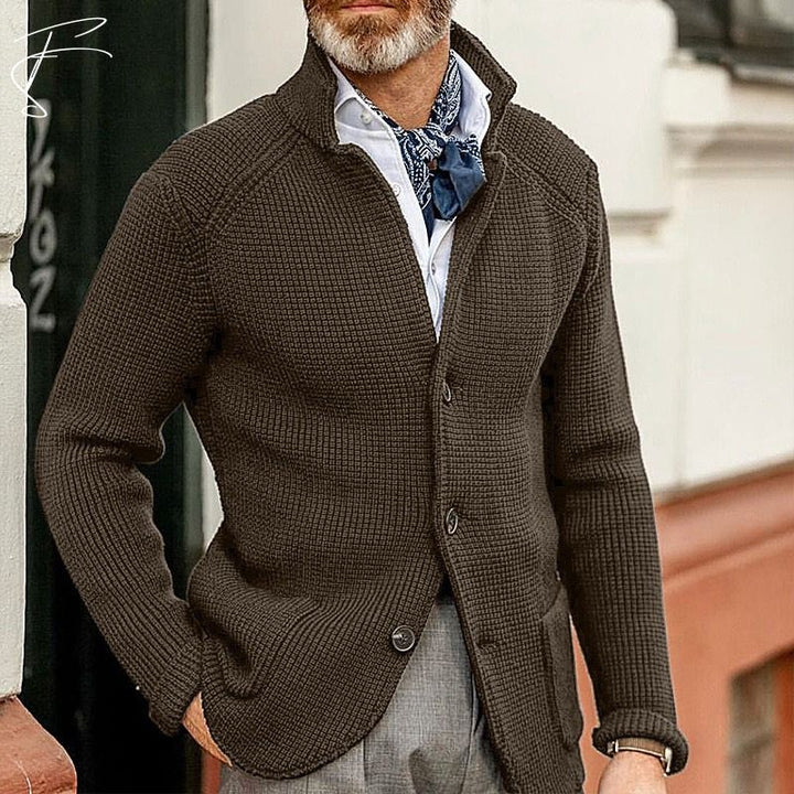Harrison - Men's Knit Cardigan with Shawl Collar and Buttons - photo 1