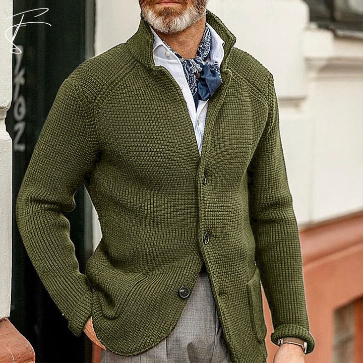Harrison - Men's Knit Cardigan with Shawl Collar and Buttons - photo 4