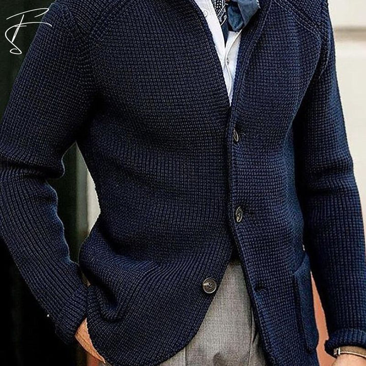 Harrison - Men's Knit Cardigan with Shawl Collar and Buttons - photo 6