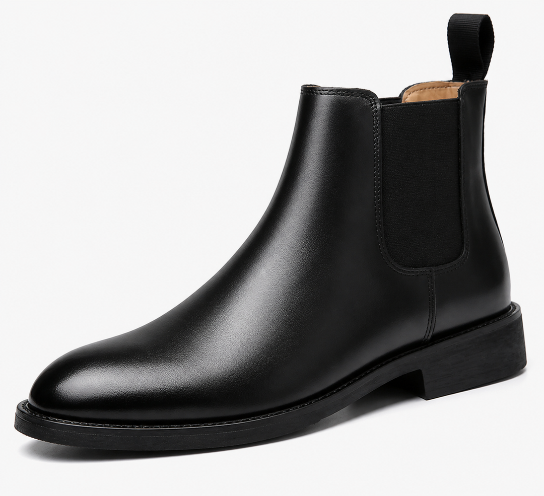 Men's Suede Chelsea Boots with Elastic Panels