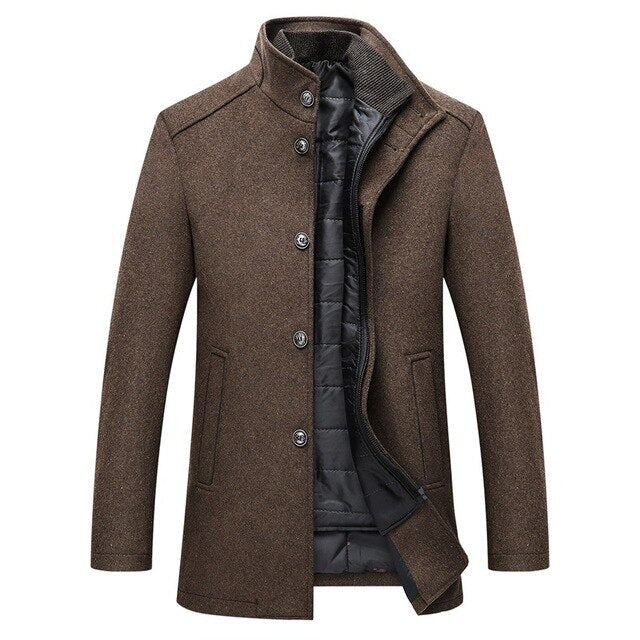 Jaxon | Stand Collar Button Up Winter Jacket Men