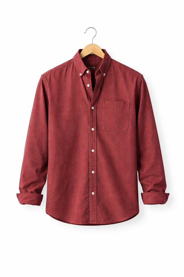 Men's Chambray Shirt with Relaxed Fit