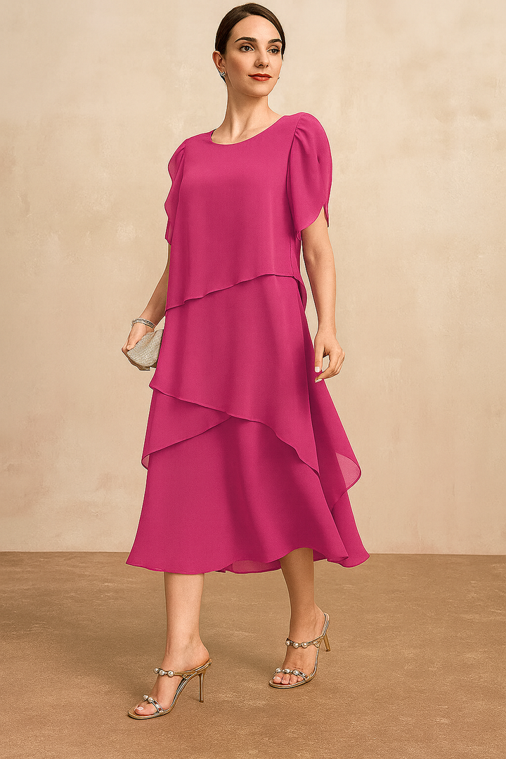 Women's Soft Chiffon Dress with Classic Cut