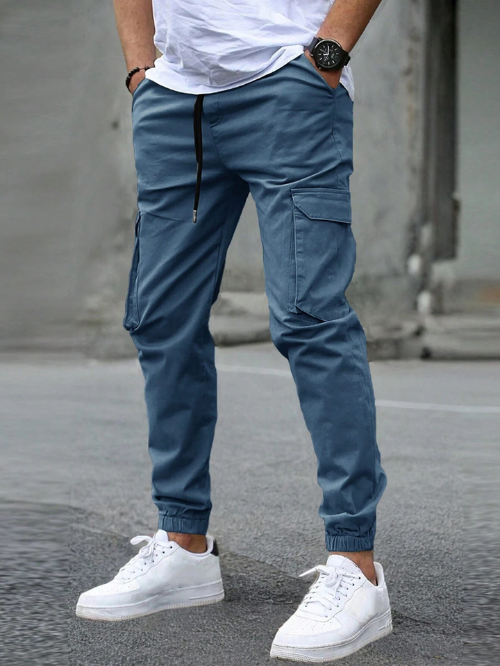 Men's Cargo Joggers with Flap Pockets