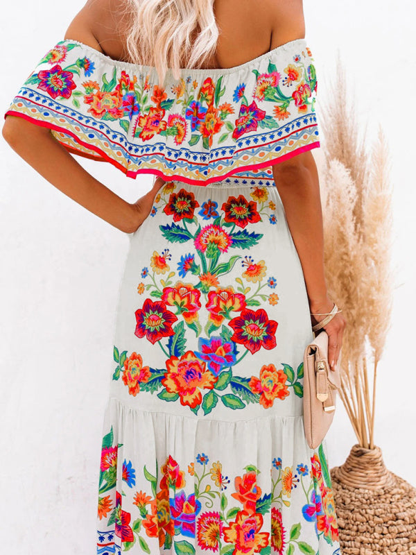 Ava - Maxi Dress with Floral Print and Ruffled Details