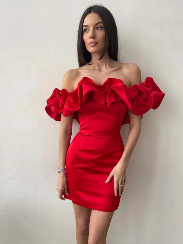 Luna - Luxe Mini Dress with Ruffles