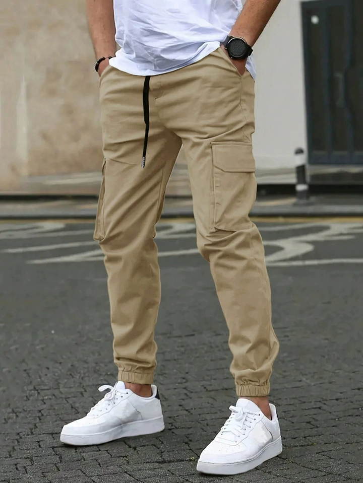 Men's Cargo Joggers with Flap Pockets