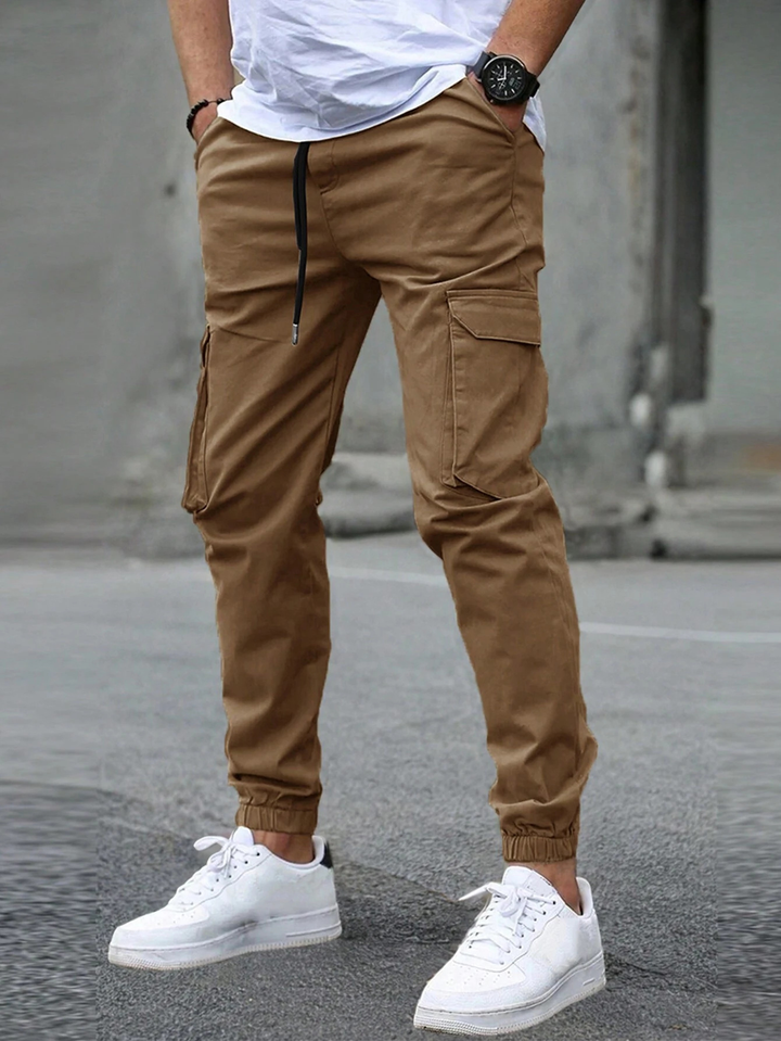 Men's Cargo Joggers with Flap Pockets