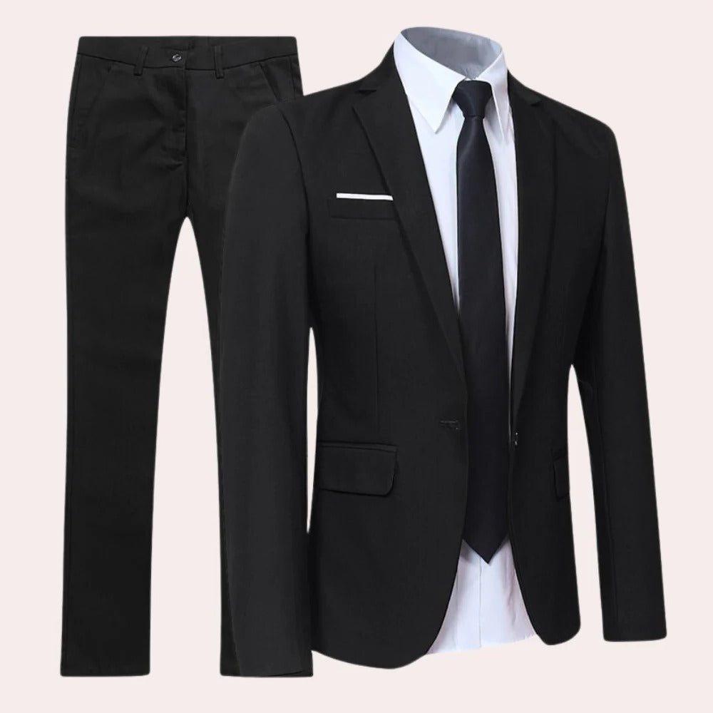 Men's Slim Fit 2 Piece Suit Formal Business Wedding Outfit