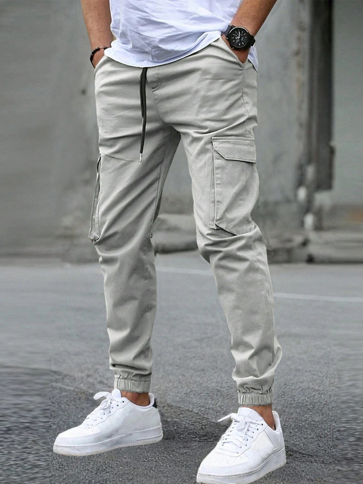Men's Cargo Joggers with Flap Pockets