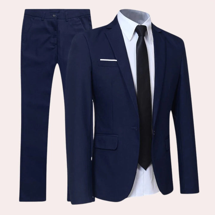 Men's Slim Fit 2 Piece Suit Formal Business Wedding Outfit
