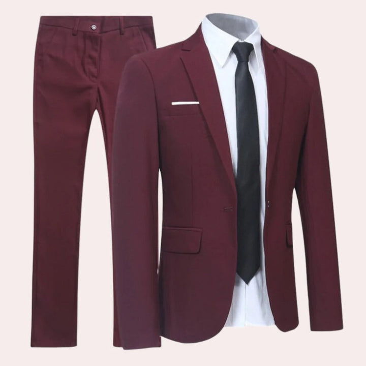 Men's Slim Fit 2 Piece Suit Formal Business Wedding Outfit