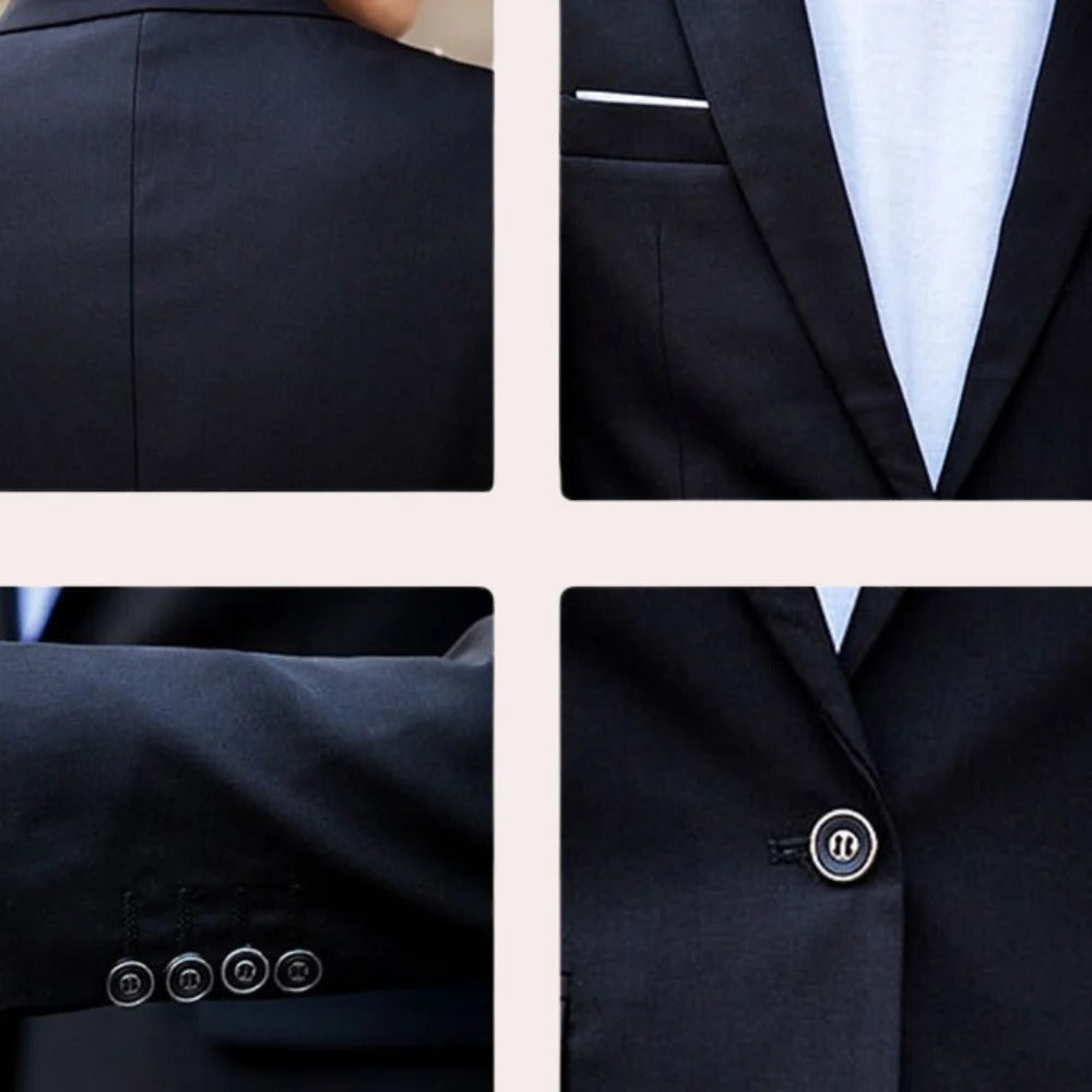 Men's Slim Fit 2 Piece Suit Formal Business Wedding Outfit