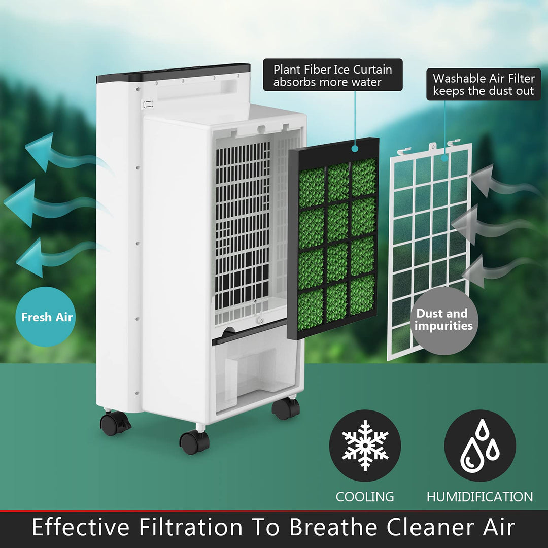 Přenosný chladicí ventilátor s dálkovým 3-režimovým 3-rychlostním a 7,5-hodinovým časovačem