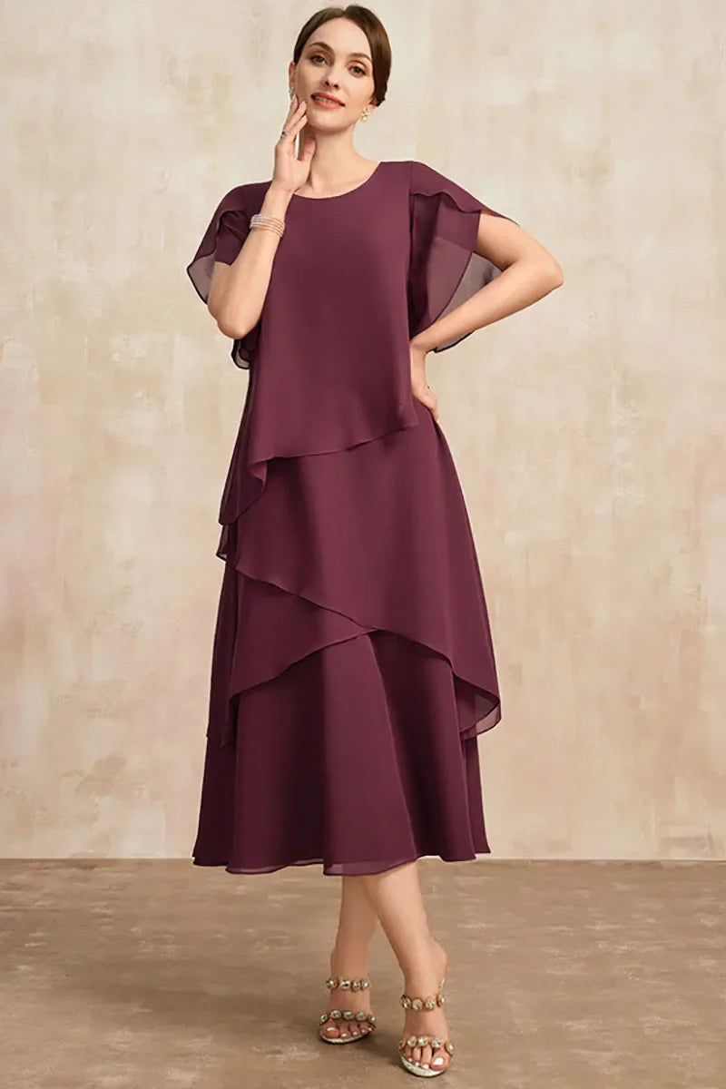 Women's Soft Chiffon Dress with Classic Cut