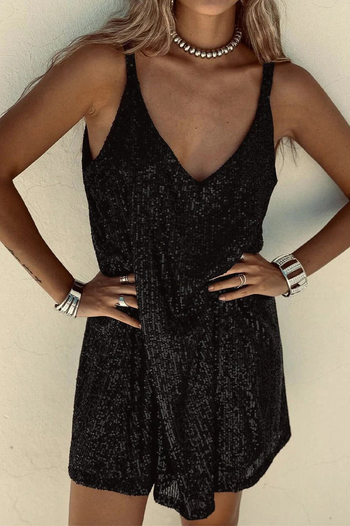 Dazzle Hour V-Back Sequin Mini Dress