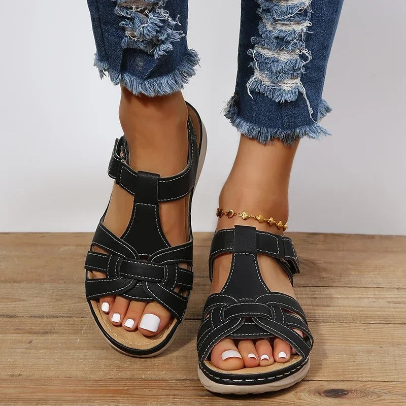 Iris - Women's Orthopaedic Leather Sandals with Strappy Design - photo 5