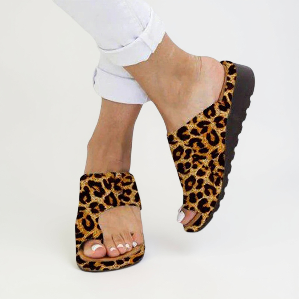 Ivy - Women's Orthopedic Toe Ring Platform Slides - photo 2