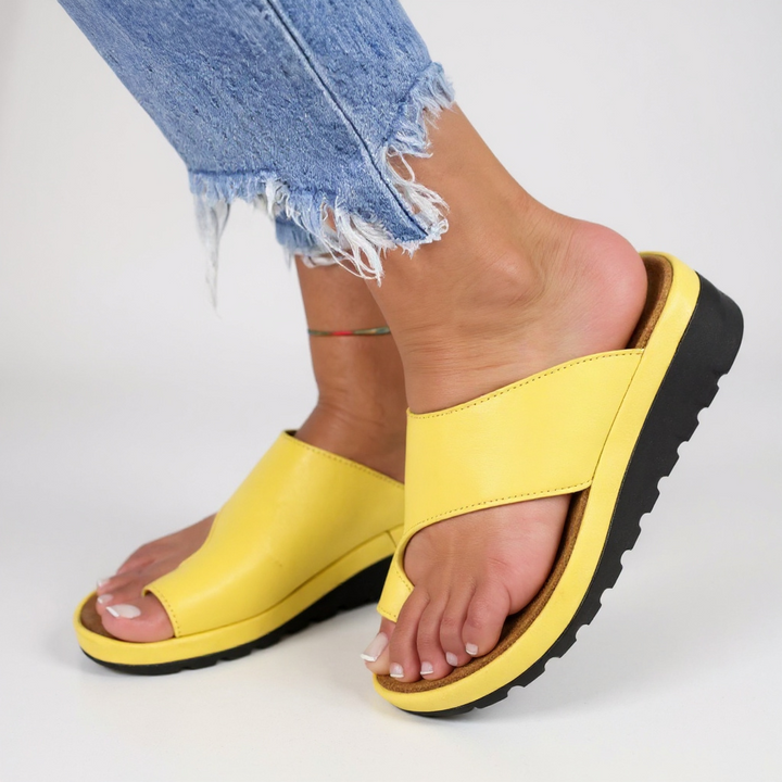 Ivy - Women's Orthopedic Toe Ring Platform Slides - photo 3