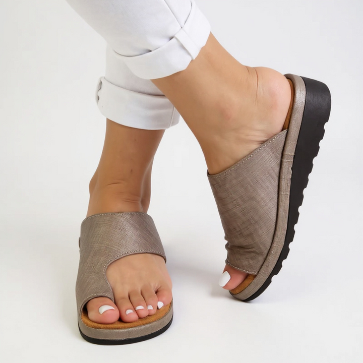 Ivy - Women's Orthopedic Toe Ring Platform Slides - photo 4