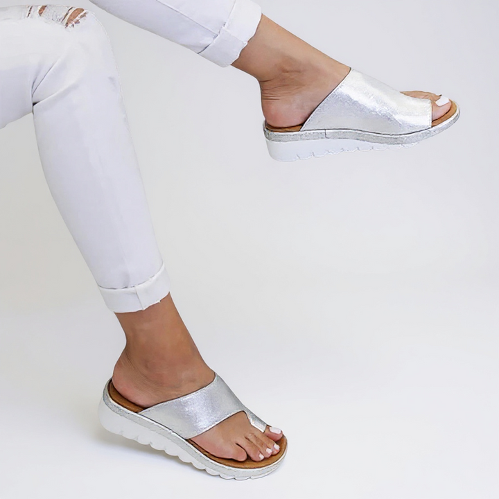 Ivy - Women's Orthopedic Toe Ring Platform Slides - photo 5