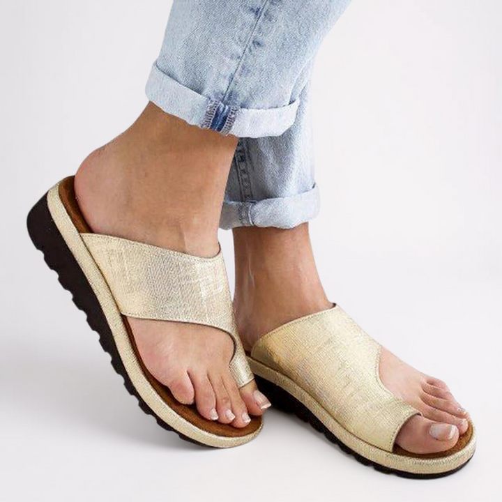 Ivy - Women's Orthopedic Toe Ring Platform Slides - photo 7