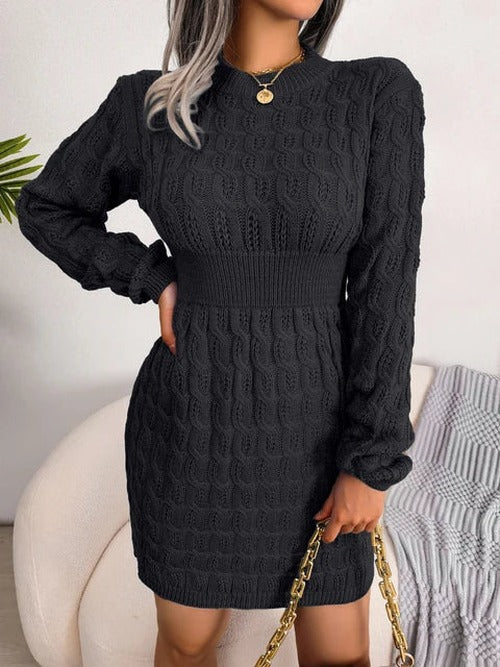 Jade - Women's Ribbed Knit Mini Dress - photo 1