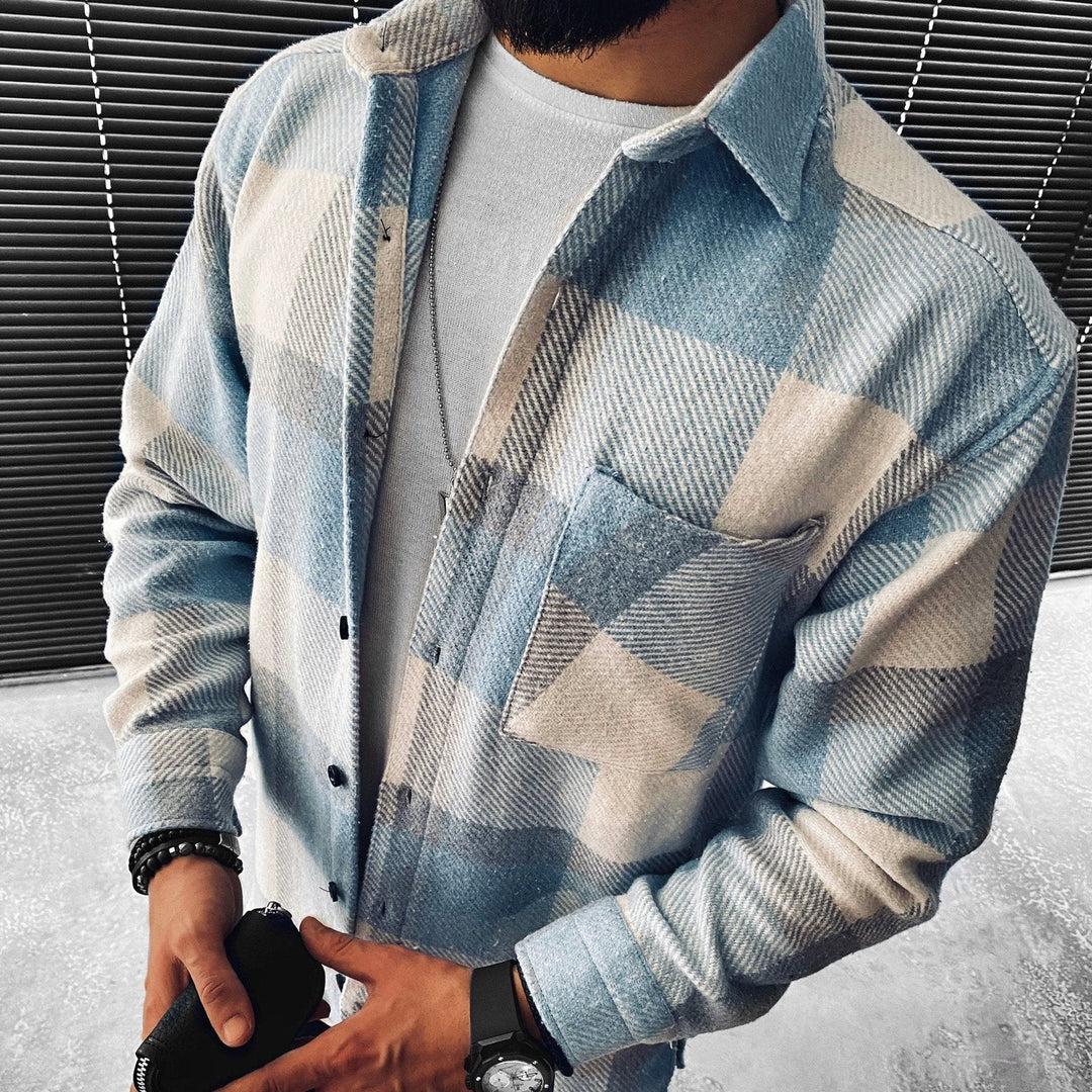 Men's Classic Check Button-Up Overshirt