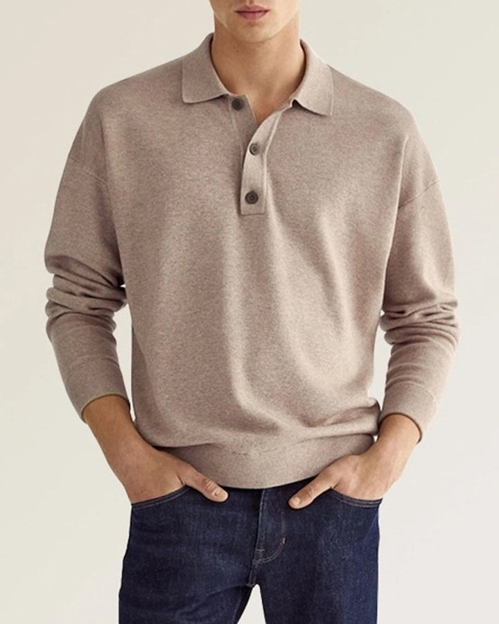 Men's Classic Long Sleeve Polo Sweater