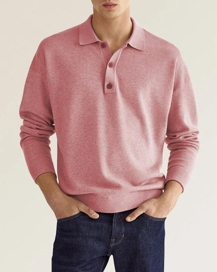 Men's Classic Long Sleeve Polo Sweater