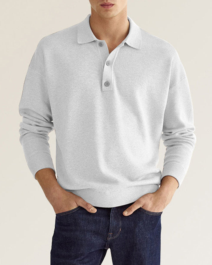 Men's Classic Long Sleeve Polo Sweater