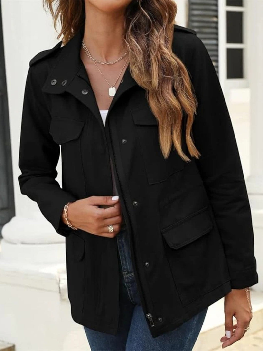 Barbara – Chic Modern Jacket for Women with Multiple Pockets