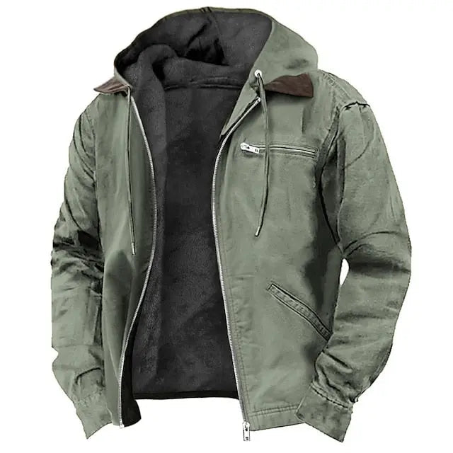 Men’s Lined Hooded Winter Jacket