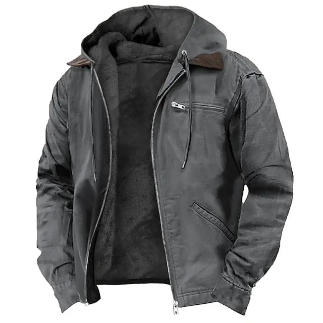Men’s Lined Hooded Winter Jacket