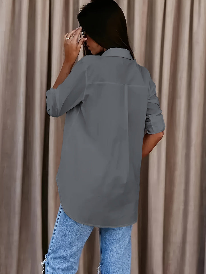 Kaja - Women's Shirt Blouse with Button Placket
